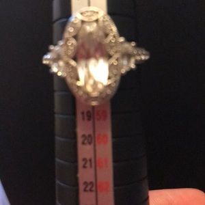 Tacori sterling silver and diamonique ring